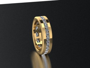 anillo de compromiso de oro amarillo