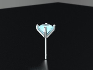 render pendientes de oro blanco